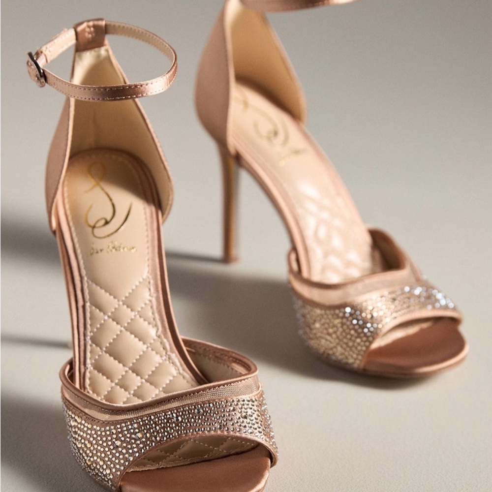 Sam Edelman Rose Gold Rhinestone Heels